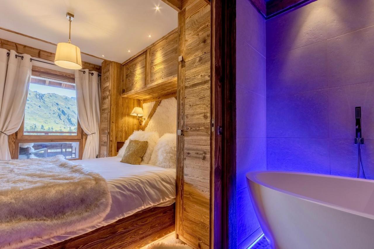Arc 1950, ambiance chalet luxe 5/7pers dans résidence 5* skis aux pieds avec SPA Les Arcs  Esterno foto
